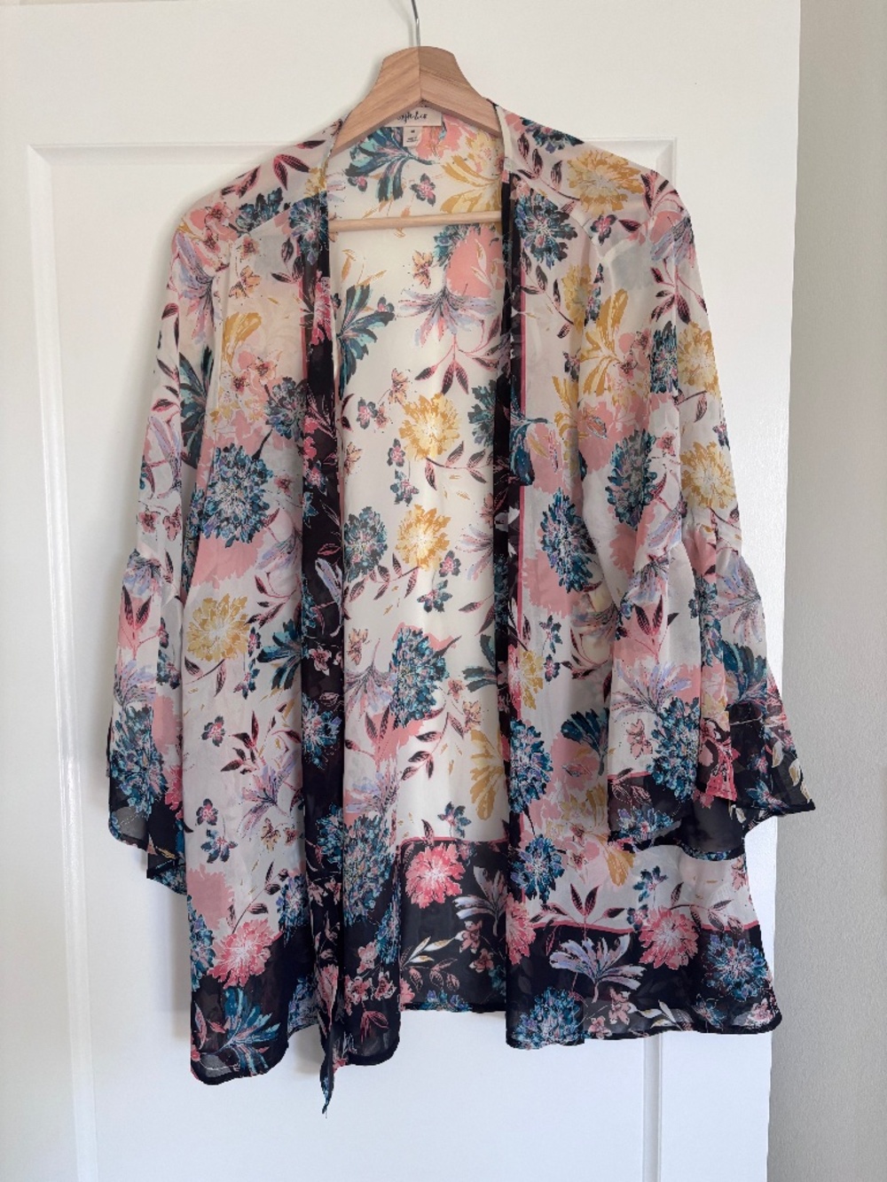 Style & Co. Floral Sheer Kimono Women’s Size Medium